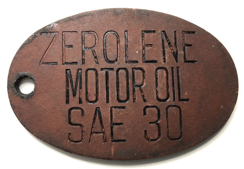 Vtg zerolene motor oil - motor, sae